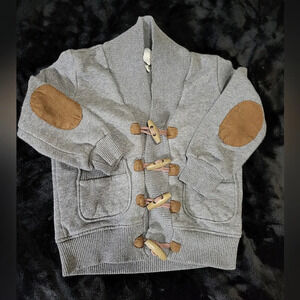 Baby Route 66 - Baby Boy Grandpa Sweater with Faux Suede Patches - Size 18 Mos